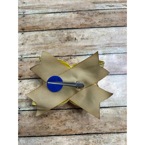 Lilly Reese Bowtique 4" Belle Inspired Glitter Ribbon Bow - Picture 2 of 4